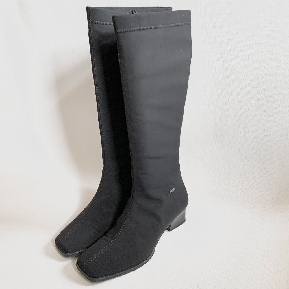 Ara GORE-TEX Stretch Knee-High Square Toe Boots – Black – Size 37